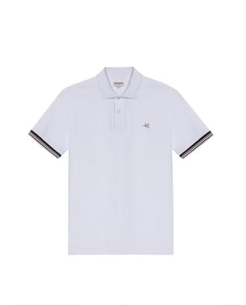 Men's Slim Fit Polo Shirt in Cotton Stretch Blend, Weathered - Image 2
